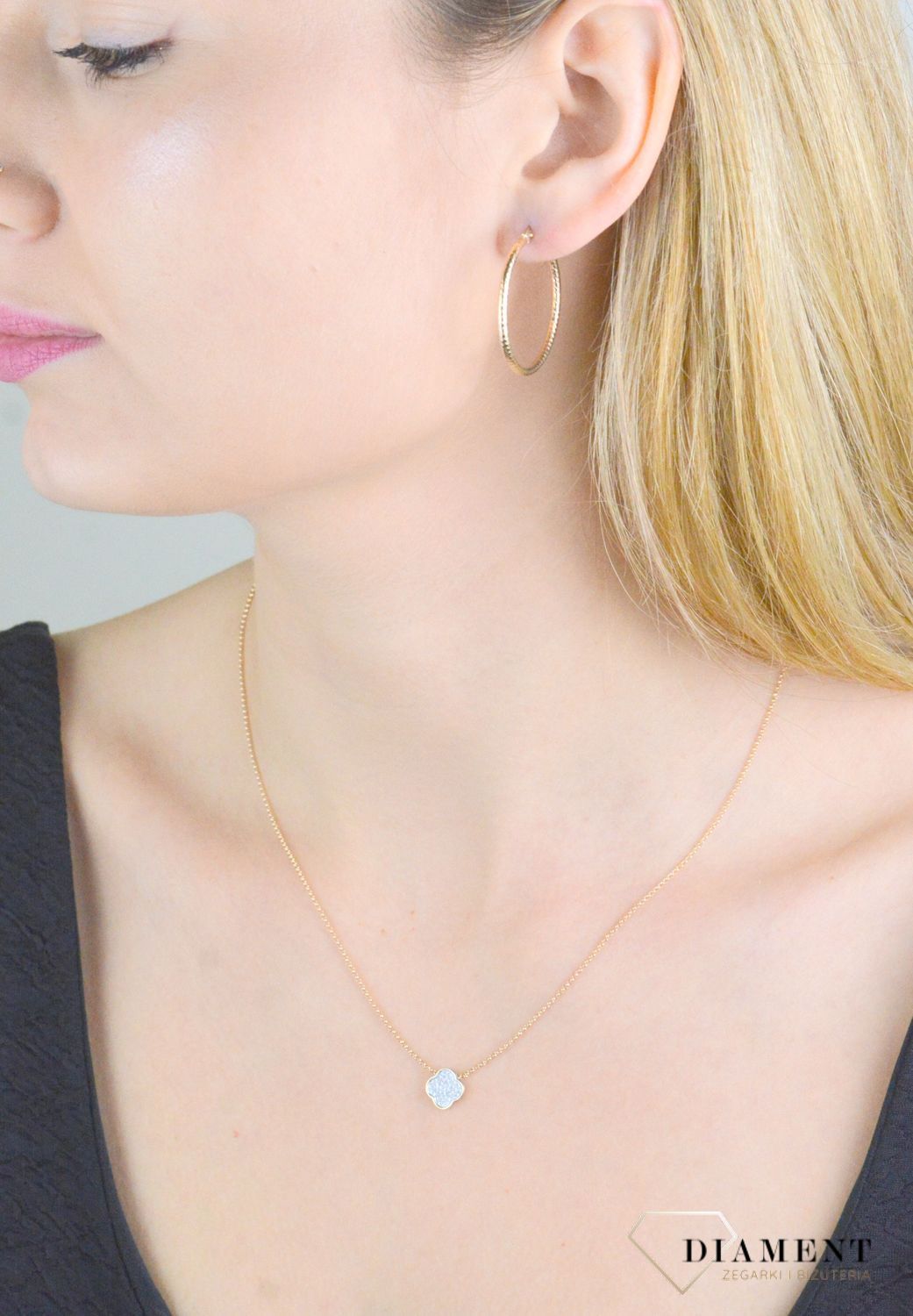 Złote kolczyki damskie 375 owalne KL 11226 375.jpg